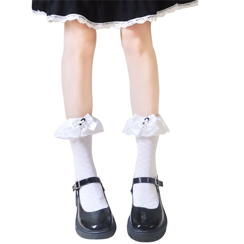 Vớ Ren Nhún Bèo Ngọt Ngào Thời Trang Lolita Cho Nữ