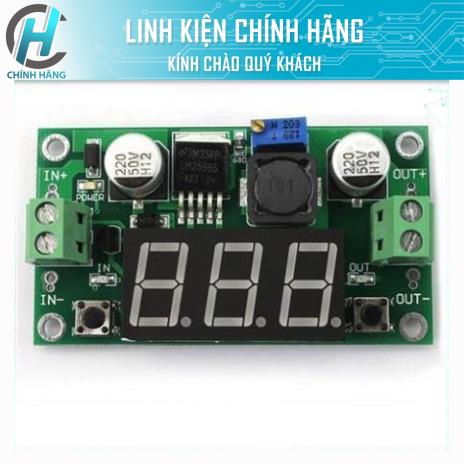 Mạch Giảm Áp Có Hiển Thị 3A,Mạch nguồn giảm áp, hạ áp hiển thị led LM2596 3A có điều chỉnh điện áp