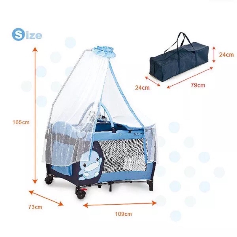 Nôi ngủ nôi chơi cho bé KUKU KU6034
