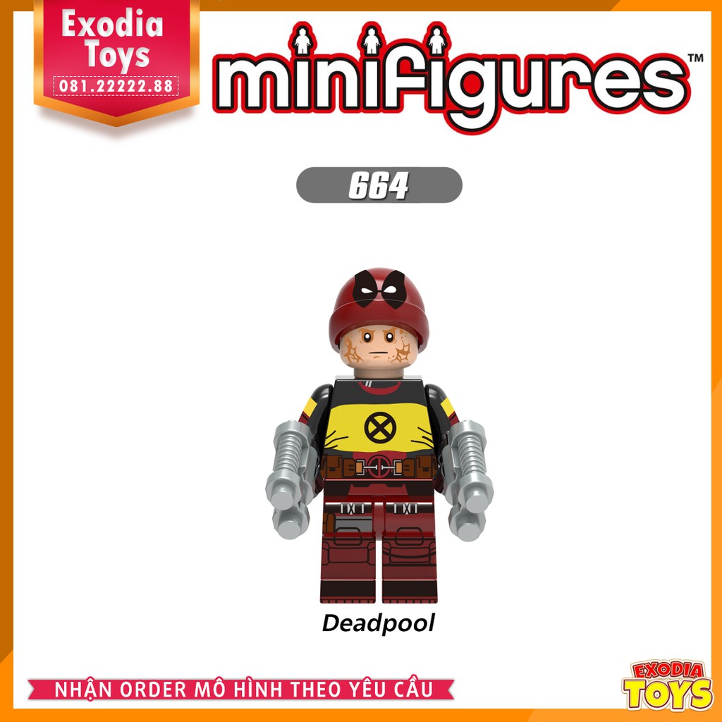 Xếp hình Minifigure Marvel Siêu anh hùng trong phim Deadpool - Đồ Chơi Lắp Ghép Sáng Tạo - XINH X0166