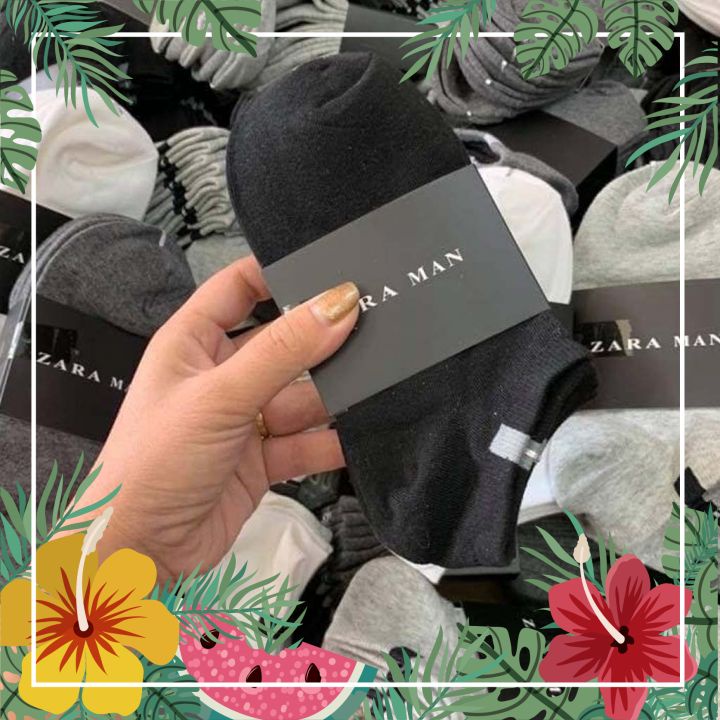 TẤT ZARA MAN CỔ NGẮN CHO NAM GIỚI 1 SET 10ĐÔI