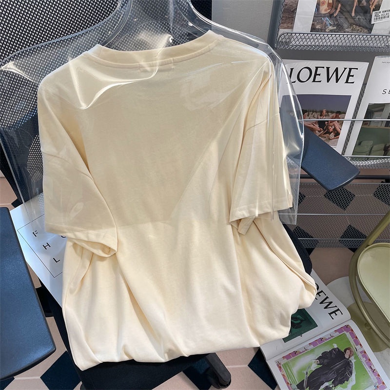 Áo Thun Tay Ngắn Dáng Rộng Hoạ Tiết Dâu Tây Phong Cách Retro