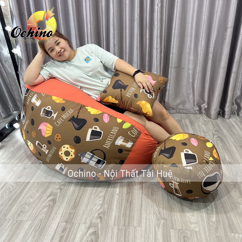 Ghế Hạt Xốp Thư Giãn, Ghế Lười Sofa Phong Cách Bắc Âu Gồm 3 Món Đã Kèm Hạt Xốp (Ảnh Thật)