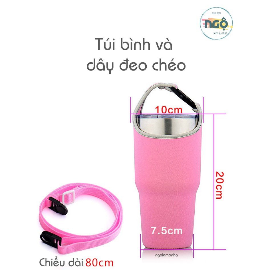 [CLIP THẬT] 16 MẪU TÚI ĐỰNG LY / BÌNH &gt; 650ml TIỆN LỢI - Co dãn tốt