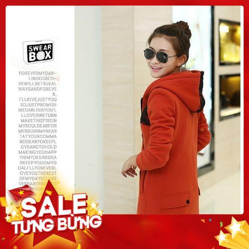 🔱 Thanh Lý 🔱 Áo Khoác Nữ Form Dài Phối Ren (Cô ban , đỏ . đen) - LV452K23 -Hàng nhập khẩu