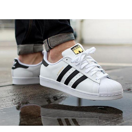 Giày Nam Adidas Superstar OG Trắng sọc Đen - C77124 [Chính Hãng]