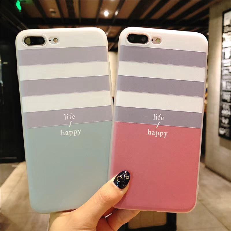 Ốp điện thoại tpu kẻ sọc xinh xắn cho Xiaomi Redmi Mi 8 Lite 7A S2 5A 6A 4A 7 Note 4