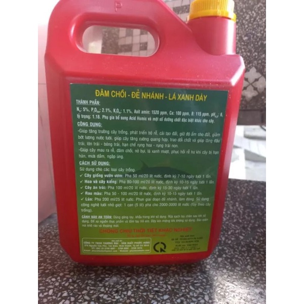 Phân bón lá Đạm Cá Phước Hưng 5000ml