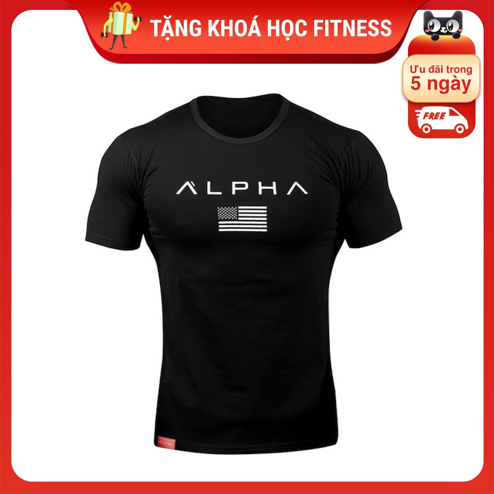 Áo Form Body Cộc Tay Tập GYM Alpha