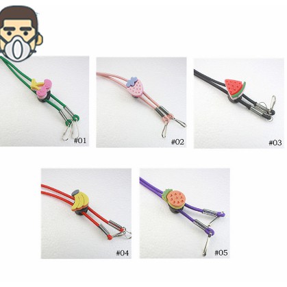 Dây đeo khẩu trang Hàn Quốc hình hoạt tiết trái cây dễ thương, co giãn rút chất lượng cao | BigBuy360 - bigbuy360.vn