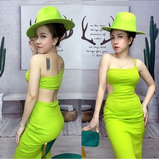 Đầm body neon thun co giãn ôm khít👌