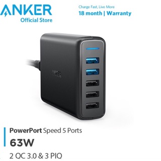 Sạc Anker Powerport Speed 5 cổng USB