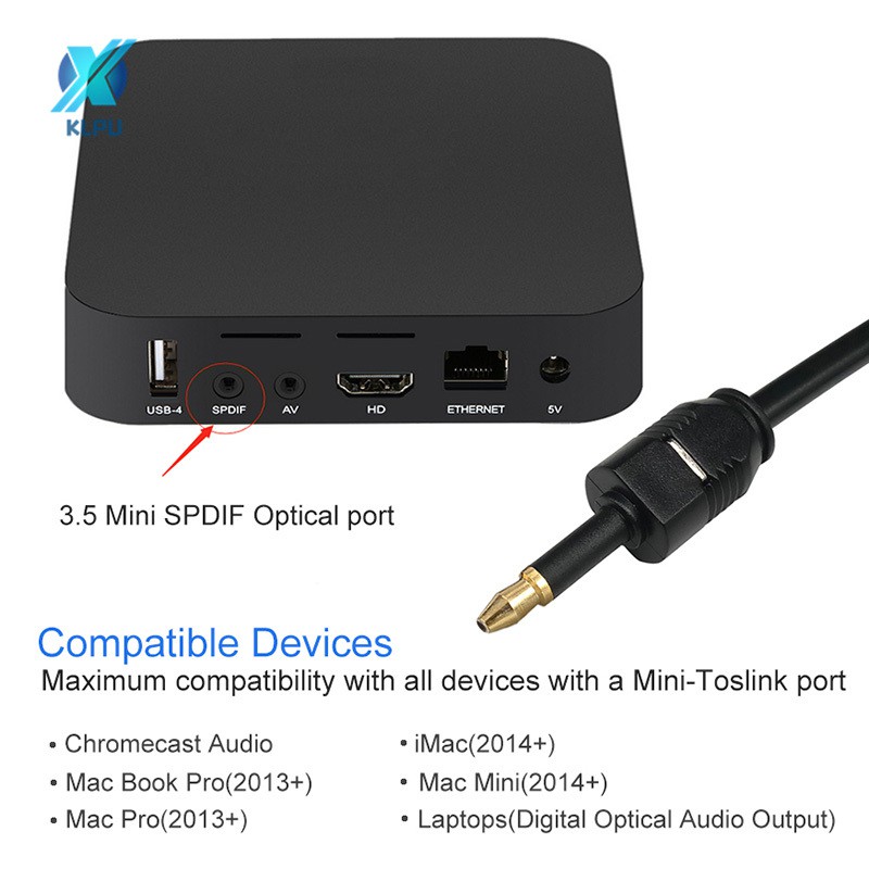 Dây cáp quang chuyển đổi SPDIF 3.5mm sang cáp âm thanh dành cho Macbook