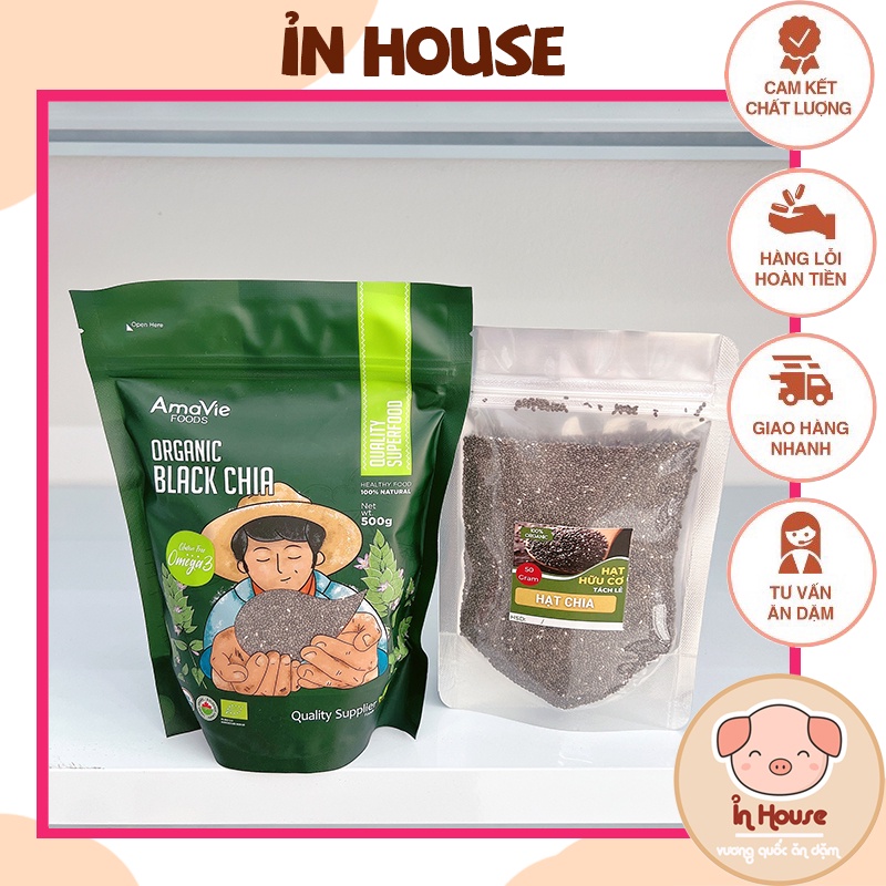 [HỮU CƠ] Hạt chia hữu cơ Amavie Foods 500g