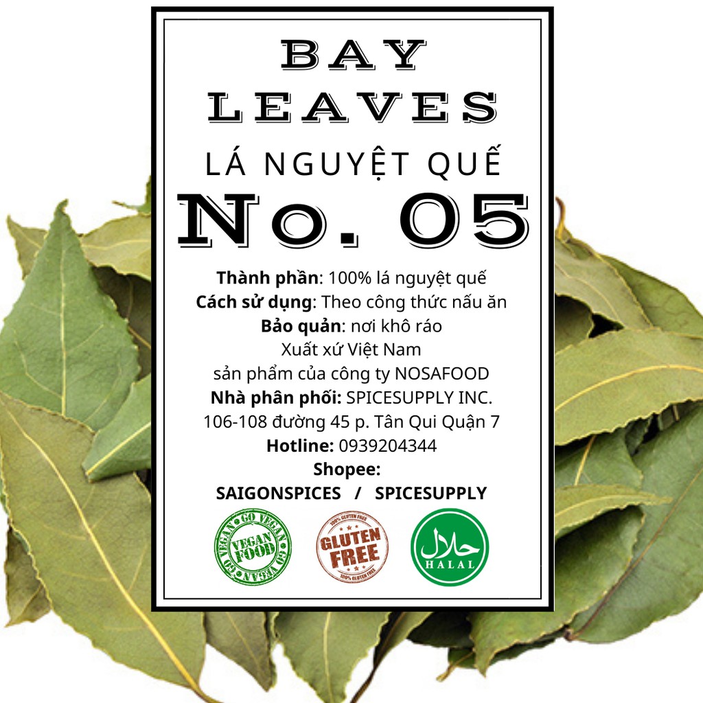 [Mã GROSALEHOT giảm 8% đơn 250K] Bay leaves - Lá thơm nguyệt quế nấu món hầm 25g 100g | BigBuy360 - bigbuy360.vn