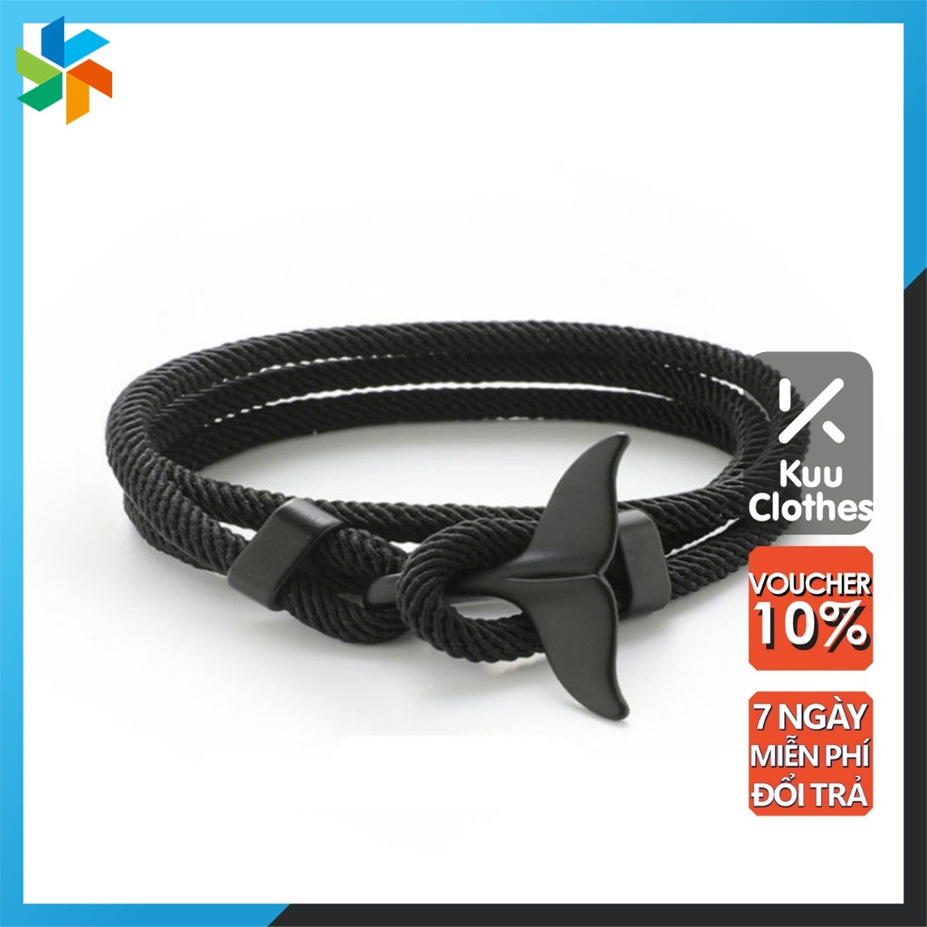 Vòng Tay Bện Dây Mặt Hình Mỏ Neo Thời Trang Cho Nam Và Nữ JP6