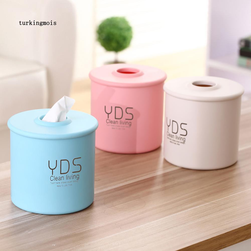 Hộp Nhựa Đựng Khăn Giấy Hình Trụ Giá Đỡ