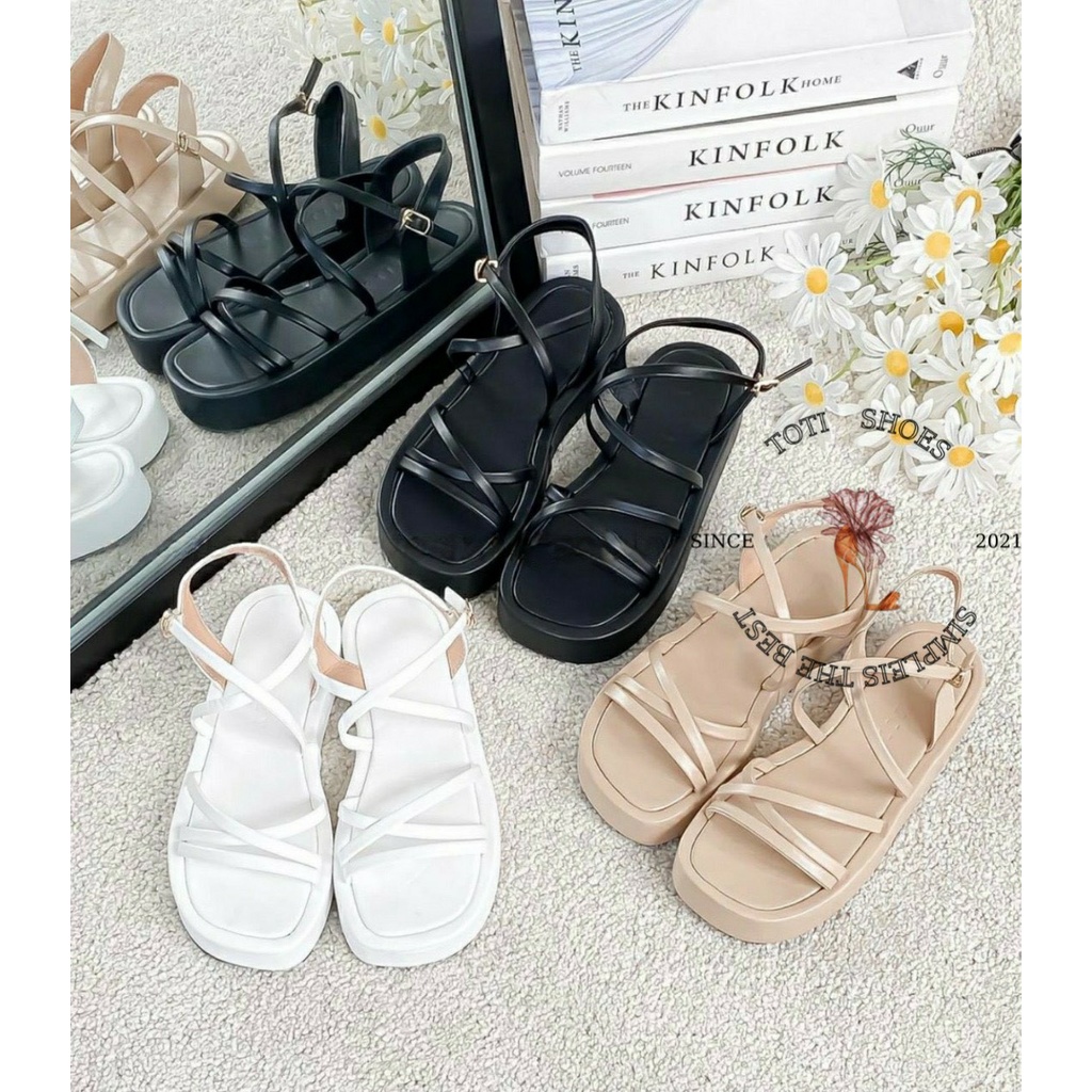 SANDAL NỮ TOTIIE SHOES - GIÀY THỜI TRANG XUỒNG QUAI NGANG DÂY MẢNH ĐẾ BẰNG SANG CHẢNH S2205090