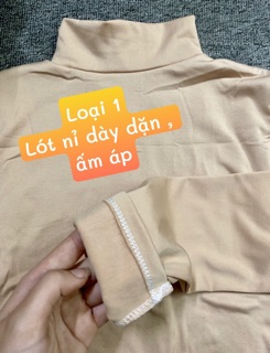 Áo Giữ Nhiệt -Lót Nỉ - Co Dãn Cổ 3 Phân