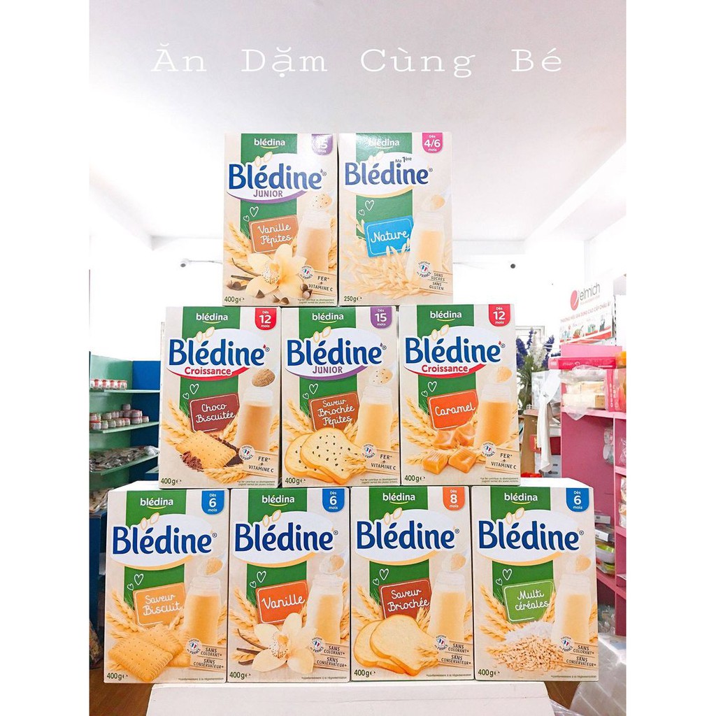 Bột lắc sữa BLEDINA đêm, bột pha sữa công thức cho bé 400G 30410