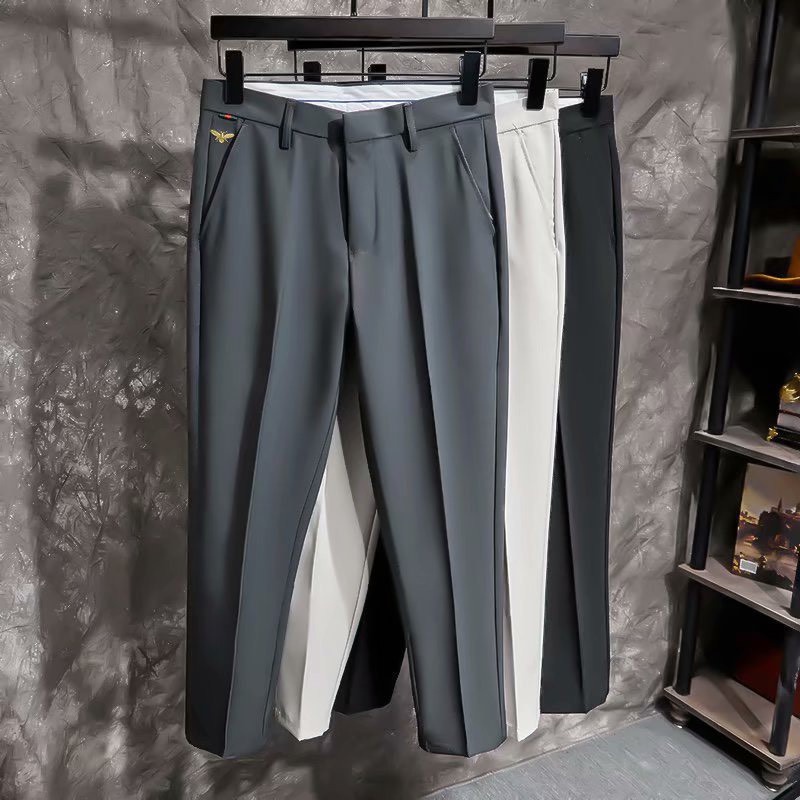 Quần âu nam dáng slimfit ,thêu họa tiết ,chất vải co giãn cao cấp ,quần tây nam không nhăn không xù 3 màu