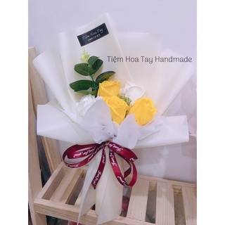 Bó hoa sáp 5 bông kèm túi+thiệp