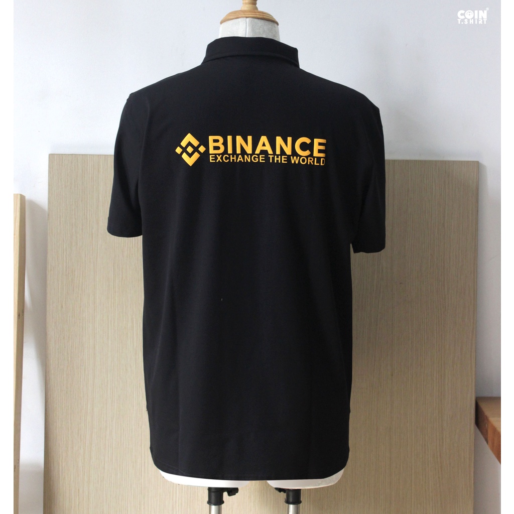 Áo Polo cao cấp Binance in nổi 3D (cointshirt) Bitcoin ,Ethereum ETH, Polkadot DOT, Near, Solana SOL, Celo, Crypto