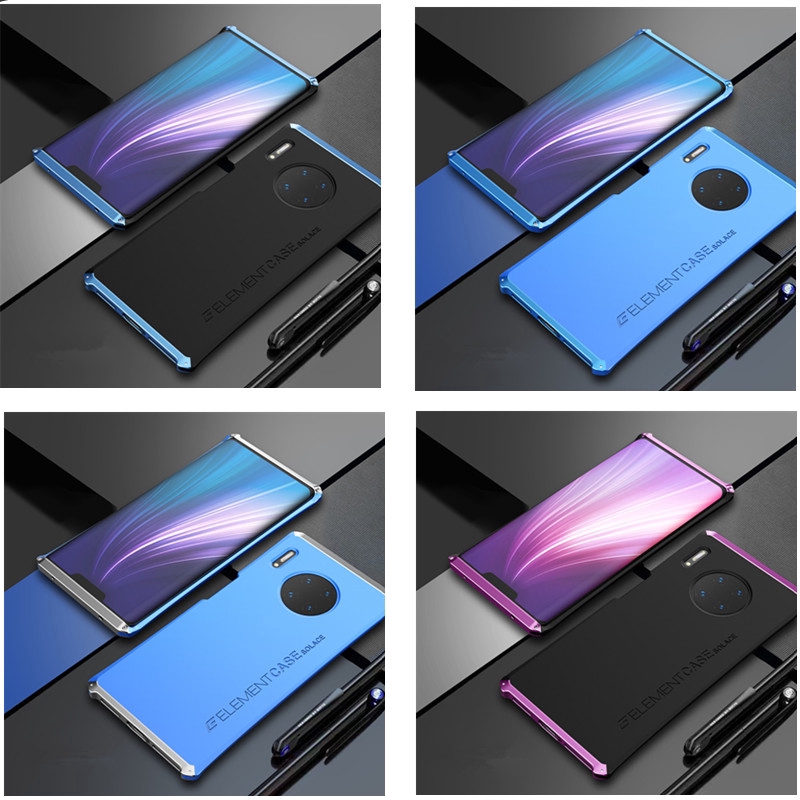 Huawei Mate 30 Pro Case 360 Full Protection Cases Honor 9X Pro Metal bumper +PC Hard Matte Back Cover 2 in 1