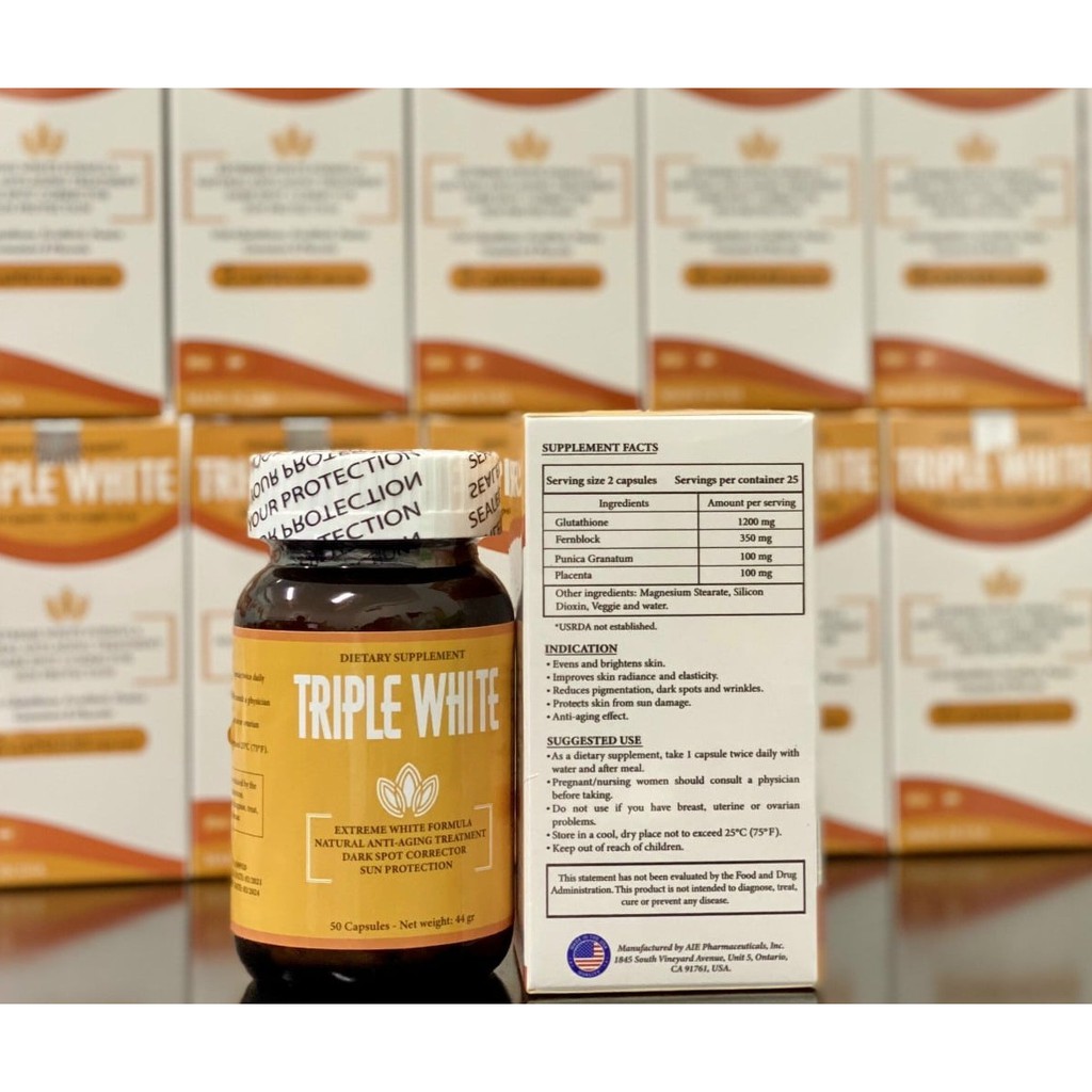 (HÀNG CHÍNH HÃNG) Viên Uống Triple White | Viên Uống Glutathione 1200mg | BigBuy360 - bigbuy360.vn