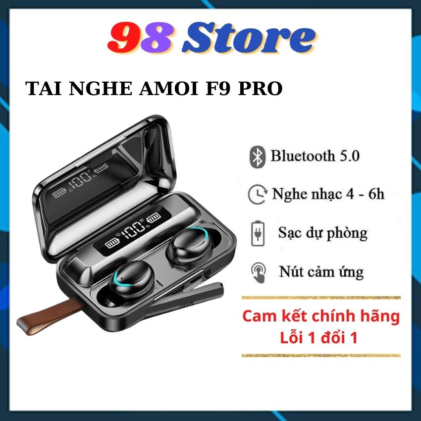 Tai nghe bluetooth F9 Pro TWS 5.1 không dây ,tai nghe nhét tai có cảm ứng vân tay ,4-6h sử dụng, dùng cho IP và ANDROID