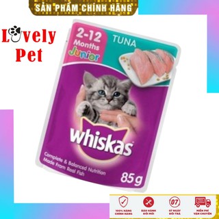 [Chất & Rẻ] Pate Whiskas Cho Mèo Con Vị Tuna 85g,Thức Ăn Cho Mèo Hàng Loại 1 LovelyPet68-PL03