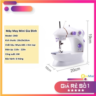 Máy may, Máy khâu mini để bàn SM-202A Nhật bản - Sử dụng Pin hoặc cắm điện trực tiếp - Smartbuy