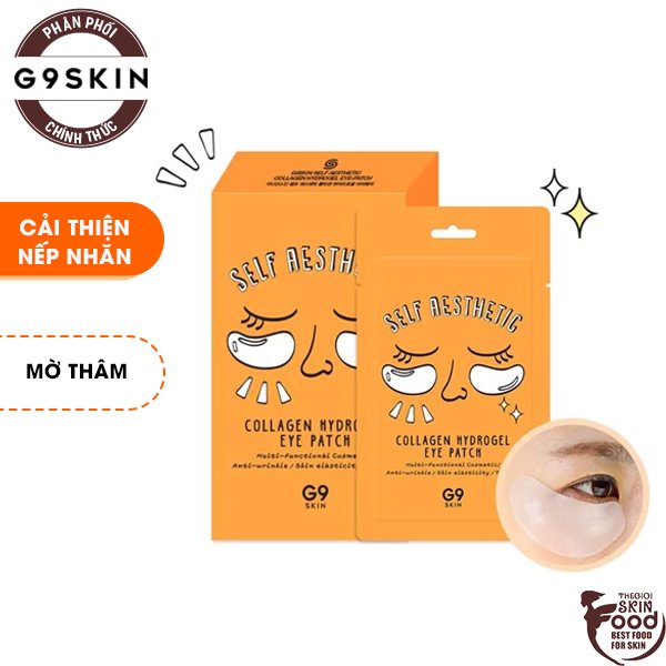 Mặt Nạ 2in1 Mờ Thâm, Cải Thiện Nếp Nhăn Vùng Mắt G9Skin Self Aesthetic Collagen Hydrogel Eye Patch 3g