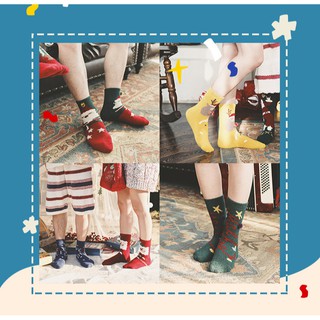 Set 4 đôi tất/vớ cao cổ noel cho cả nhà cực dễ thương
