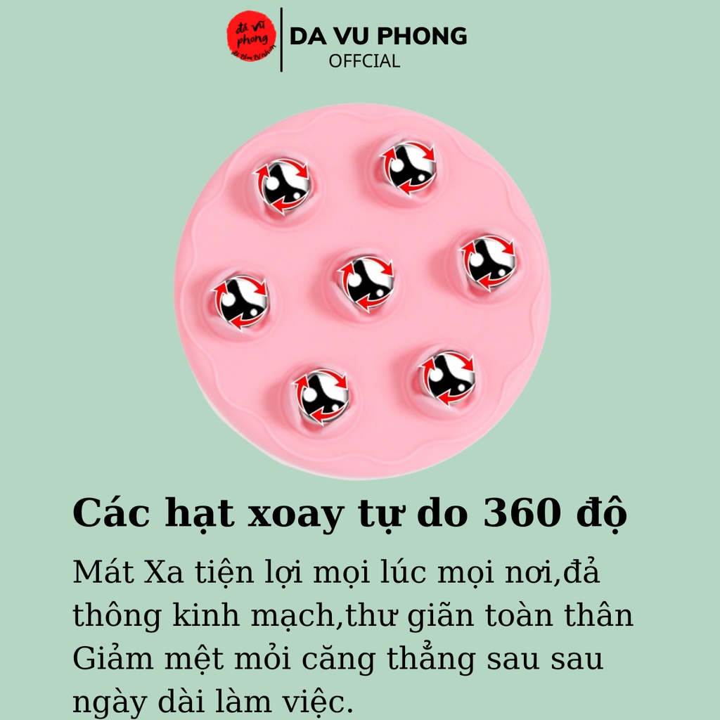 Con Lăn Massage,Bàn Chải Matxa Body Đả Thông Kinh Lạc,Giảm Căng Thẳng Giúp Ngủ Ngon Sâu Giấc