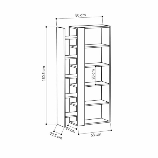 Kệ sách nhiều tầng tiện dụng 0.8m (KS-12)