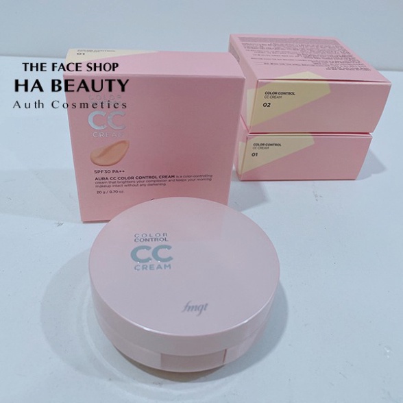 Kem nền trang điểm chống nắng SPF30 PA++ nâng tone sáng da Aura CC Cream The Face Shop 20g