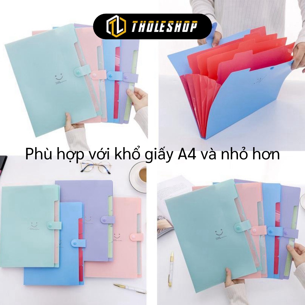 Tập đựng tài liệu  GIÁ VỐN  Túi đựng giấy A4 hình mặt cười, được làm từ chất liệu nhựa PP bền đẹp 9066