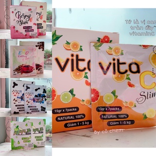 EMO VITA C SLIM 🍊- Nước Uống Giảm Cân Emoslim Vị Cam ( tặng kèm thước dây )