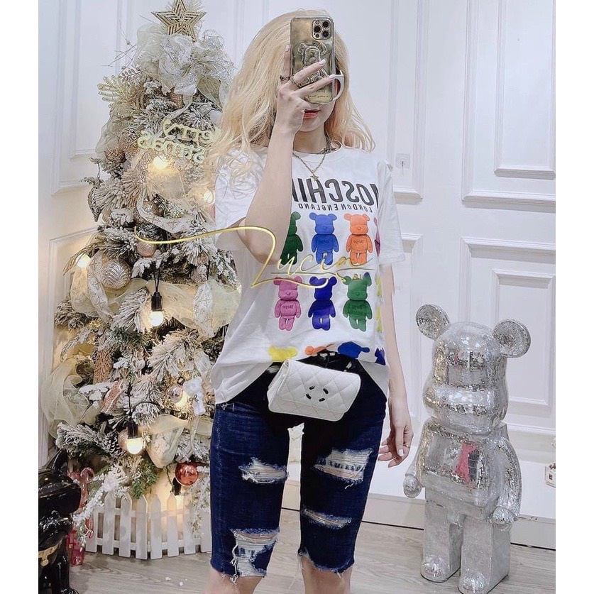Áo Phông Áo Thun Nữ Quảng Châu Form Rộng Tay Lỡ Giá Rẻ vải Cotton 100% co giãn Siêu Mát, Không Xù