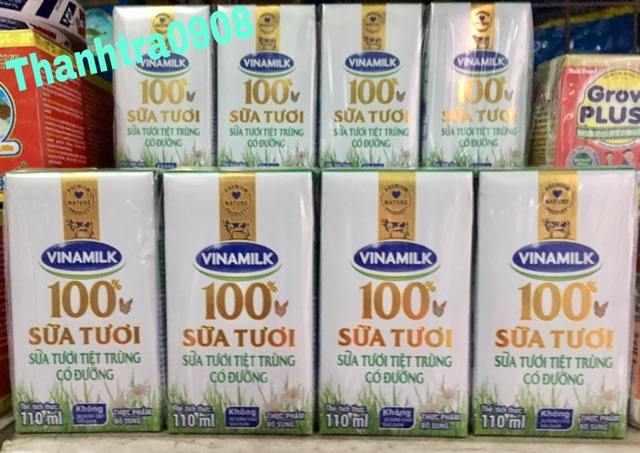 Sữa tươi Vinamilk,hộp 110ml