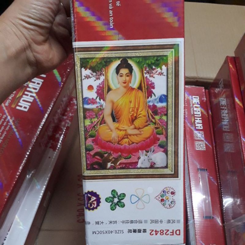TRANH ĐÍNH ĐÁ PHẬT THÍCH CA DF2842 (40x50) df2843 (60*80)