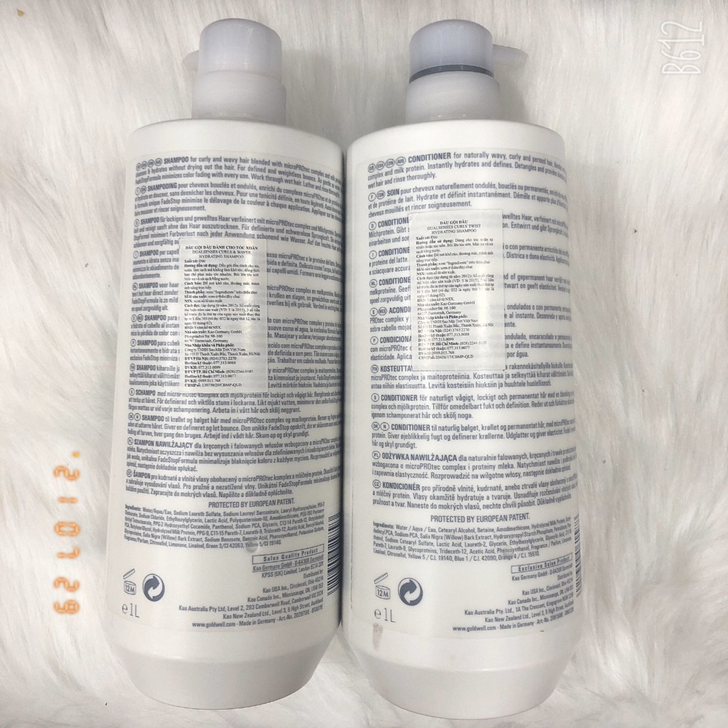 Bộ dầu gội xả dành cho tóc uốn xoăn GOLDWELL CURLY TWIST 1000ML