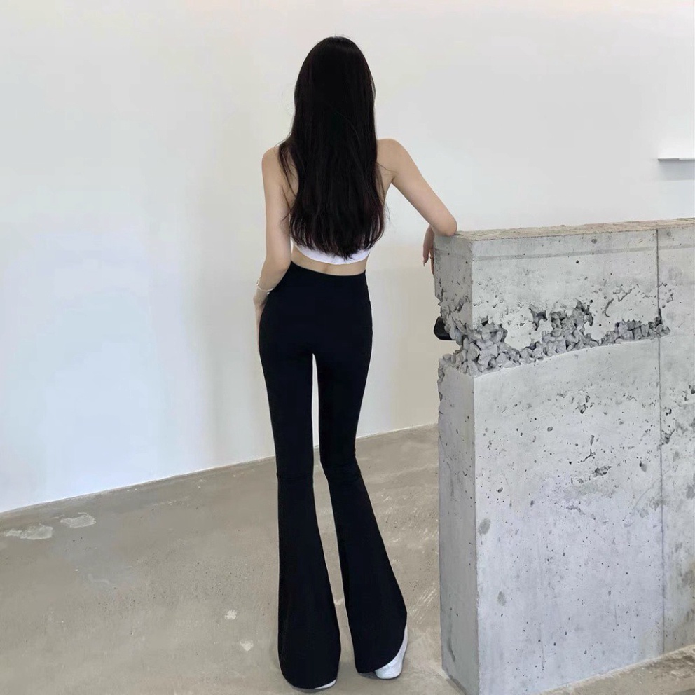 Quần ống loe cạp cao legging dáng dài, Quần legging nữ ôm ống loe dáng dài- kvin_store08