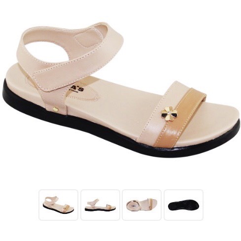 Sandal đế bằng nữ SYN.240 màu kem hiệu BITA'S