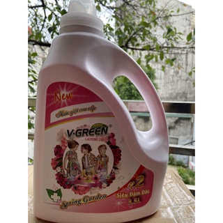Nước giặt vgreen sạch an toàn can 3,5 lít