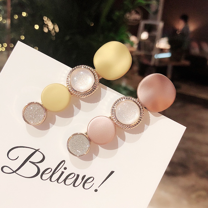 Kẹp Tóc Màu Sắc Đơn Giản Dễ Thương Phong Cách Harajuku Cổ Điển