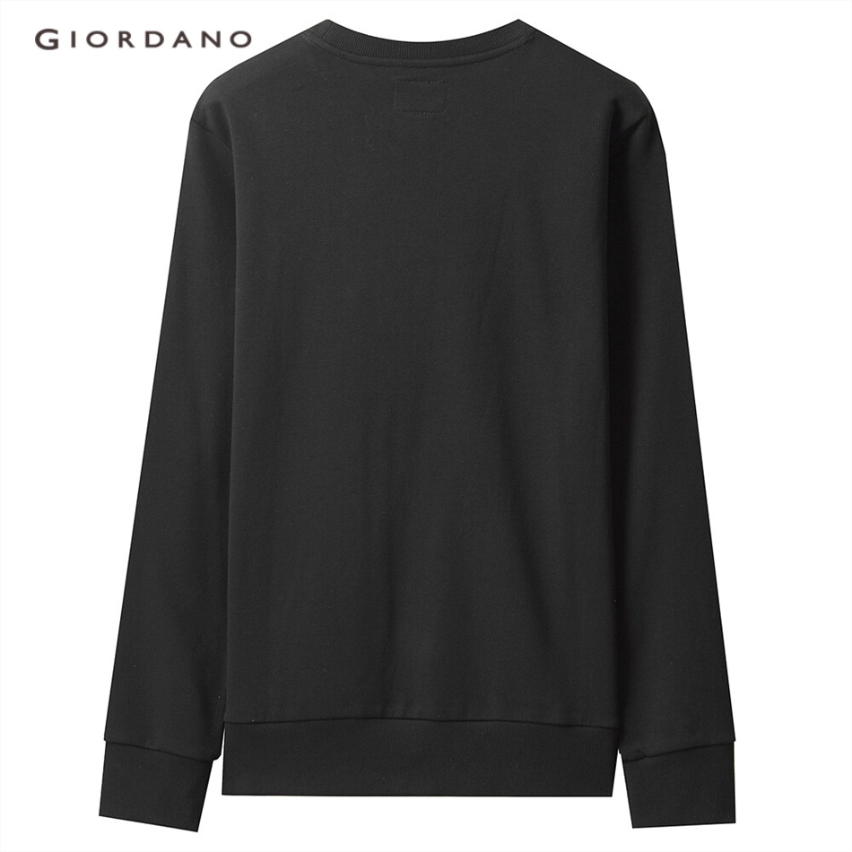 Áo sweatshirt GIORDANO 91099783 cổ tròn in chữ trẻ trung cho nam