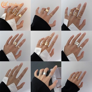 Bộ Nhẫn Hình Bướm Màu Vàng Phong Cách Vintage Thời Trang Cho Nữ