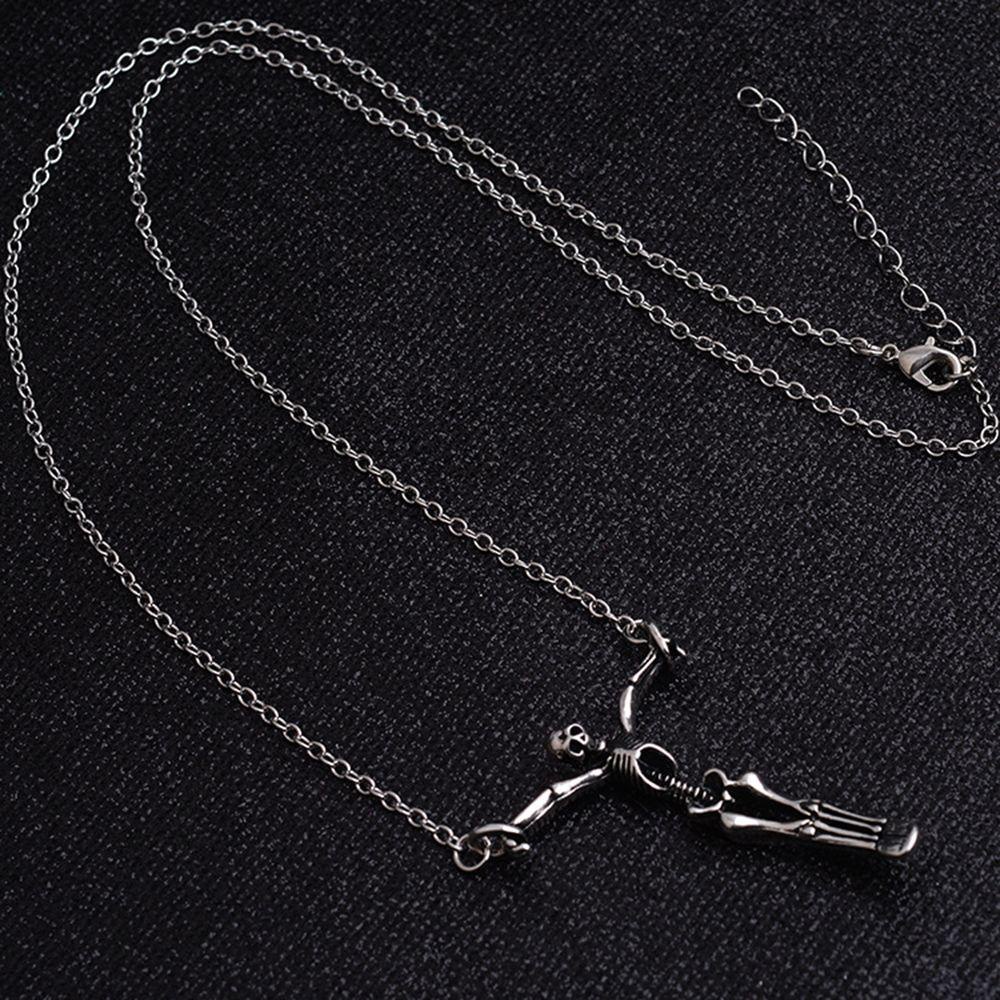 Vòng cổ Hợp Kim Thép Không Gỉ Hình Bộ Xương Phong Cách Gothic Cho Nữ